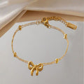 Golden Bow Charm Bracelet