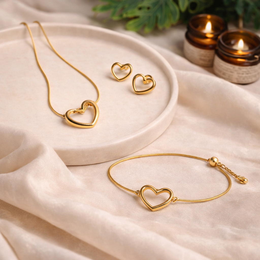 Heart Jewellery Set