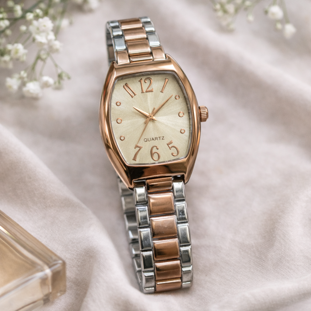 Two-Tone Rose Gold Watch