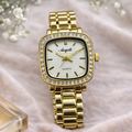 Golden Square Watch – Elegant Style