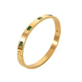 Green Stoned Bangle