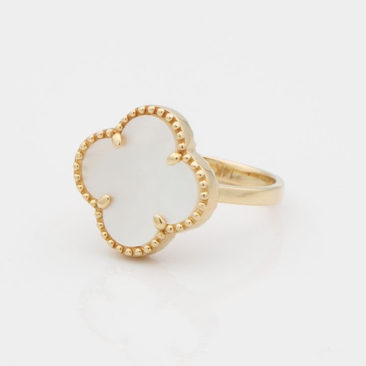 White Clove Ring