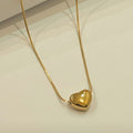 Minimal Gold Heart Pendant Necklace